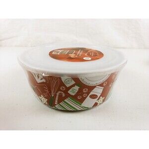St Nicholas Square Christmas Set of 3 Nested Containers with Lids New Bowls